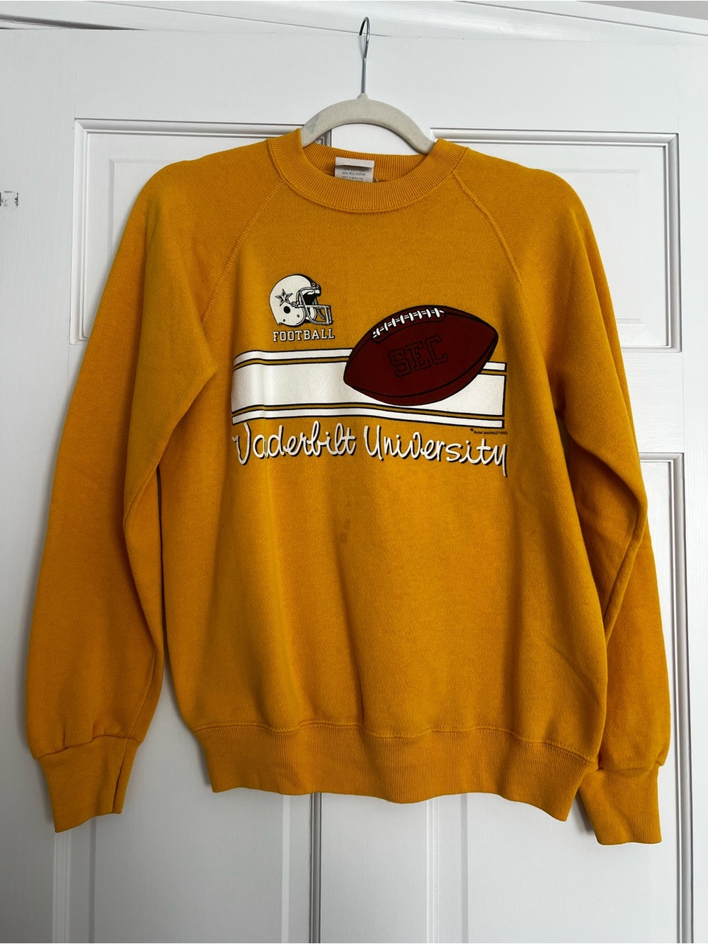 Vintage Vanderbilt University Yellow Kids Football Sweatshirt // Women’s XS